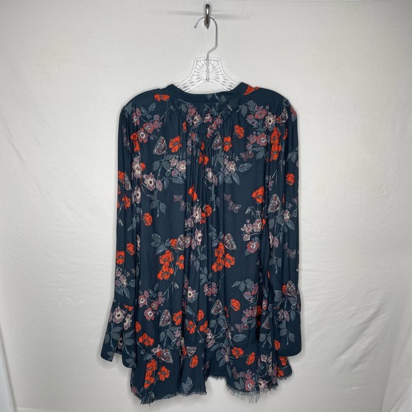Free People Floral Long Sleeve Blouse Size M - Picture 5 of 6